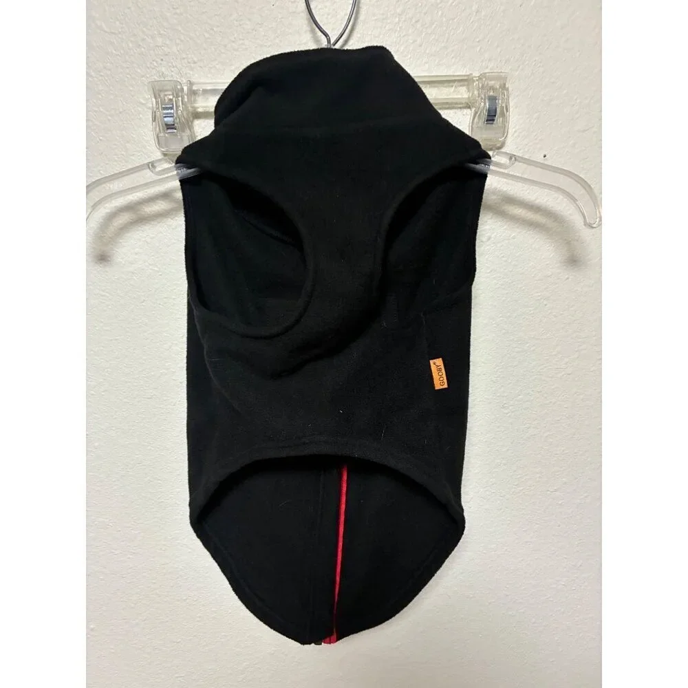 NWT Gooby Dog Fleece Vest Zip Up Black Size XL